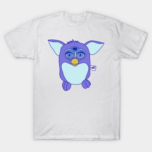 Neon Purple Furby Design T-Shirt